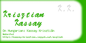 krisztian kassay business card
